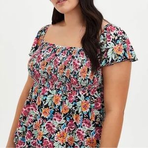 Torrid smocked top